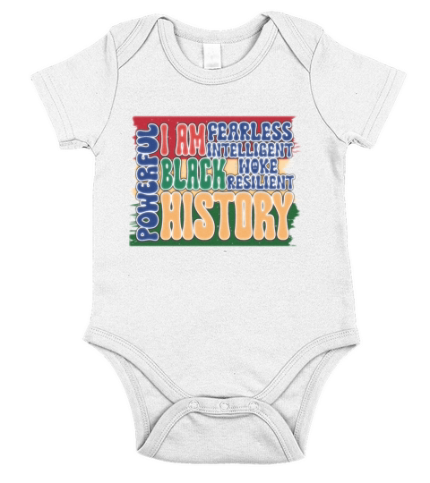 Black History Month Period African Short Sleeve Baby One-Piece