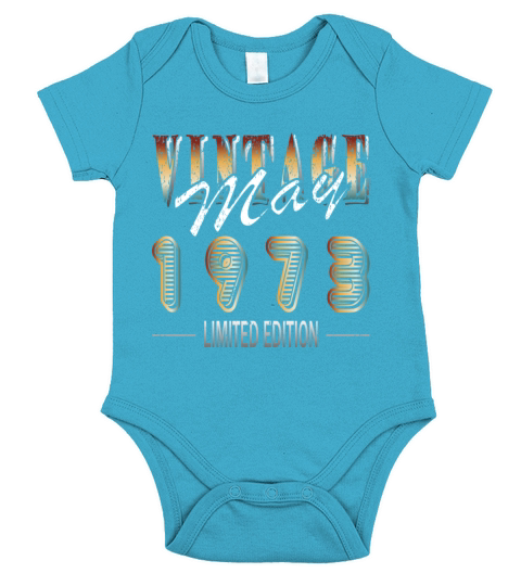 May 1973 limited edition vintage birth year Short Sleeve Baby One-Piece