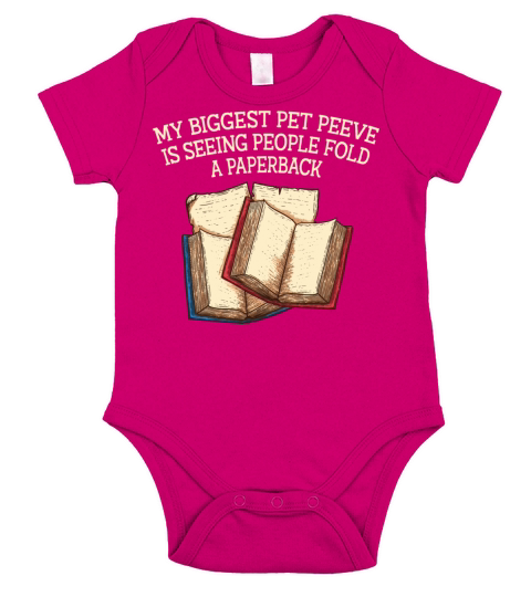 My Biggest Pet Peeve Funny Book Lover Humor Bookwo Short Sleeve Baby One-Piece
