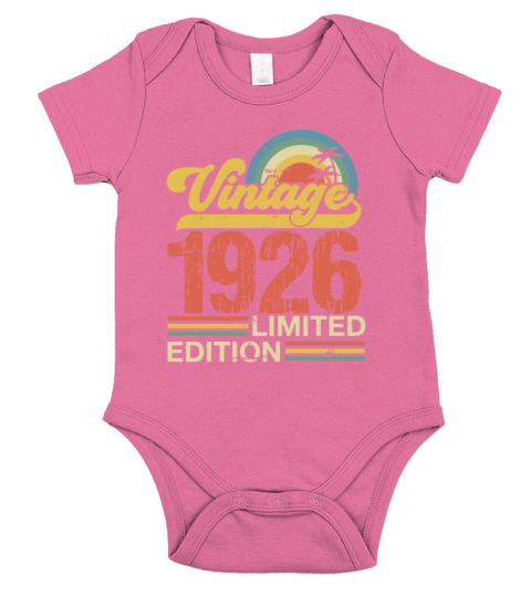Retro Vintage 1926 Limited Edition Short Sleeve Baby One-Piece