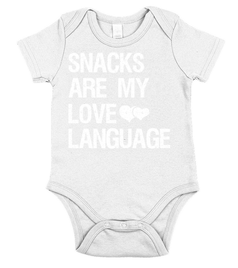 Snacks are my Love Language Funny Snack Lovers Short Sleeve Baby One-Piece