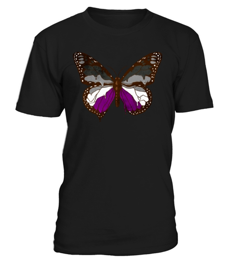 Asexual Pride Ace Flag Butterfly Subtle LGBTQ T-Shirt Unisex