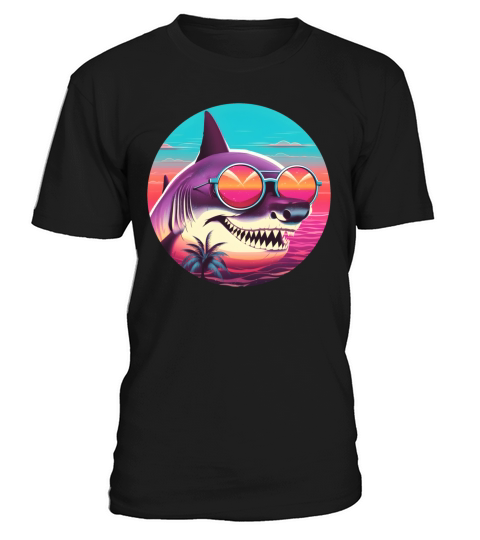 Retro Style 80s 90s Vintage Shark Lovers T-Shirt Unisex
