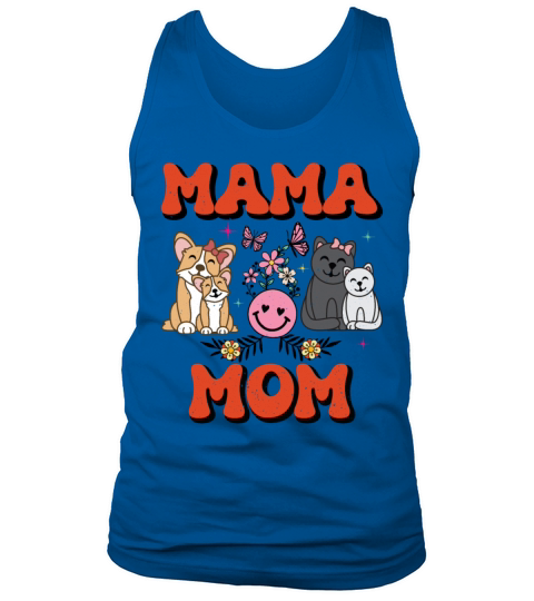 Funny Mama Mom for Mothers Days Groovy Vintage Tank Top Unisex