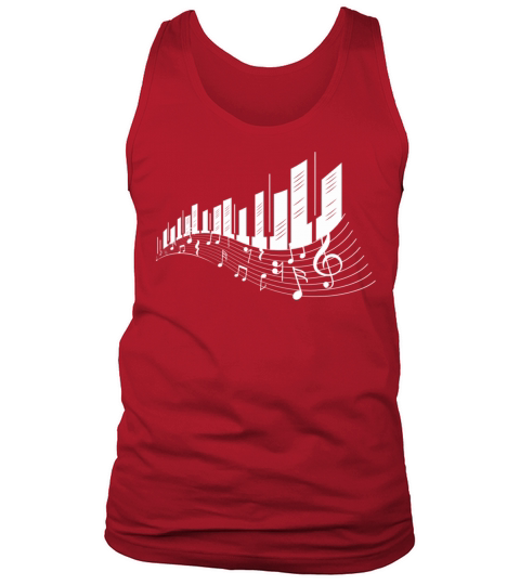 Piano Keys Art Vintage Musical Keyboard Piano Tank Top Unisex