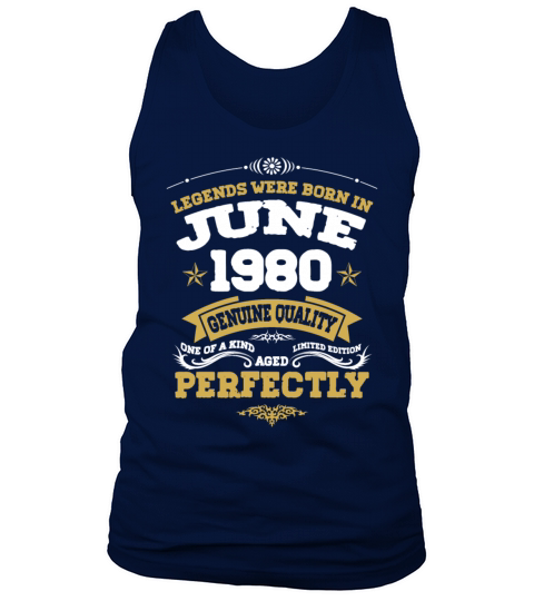 Vintage Aged To Perfection June 1980 Tank Top Unisex