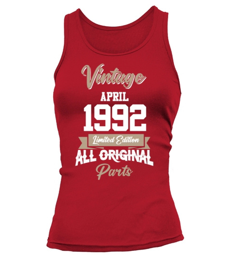 April 1992 Vintage Birthday Present Tank top Woman
