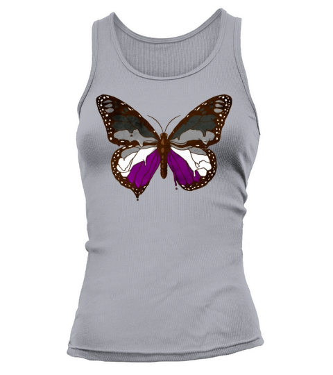 Asexual Pride Ace Flag Butterfly Subtle LGBTQ Tank top Woman
