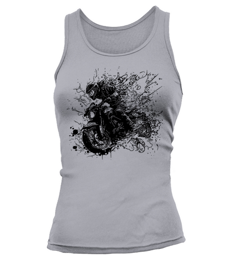 Biker With Helmet Off-road Ride Splash Style Tank top Woman