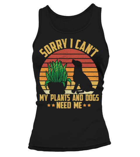 Plant and Dog Lover Gardening Gardener Tank top Woman