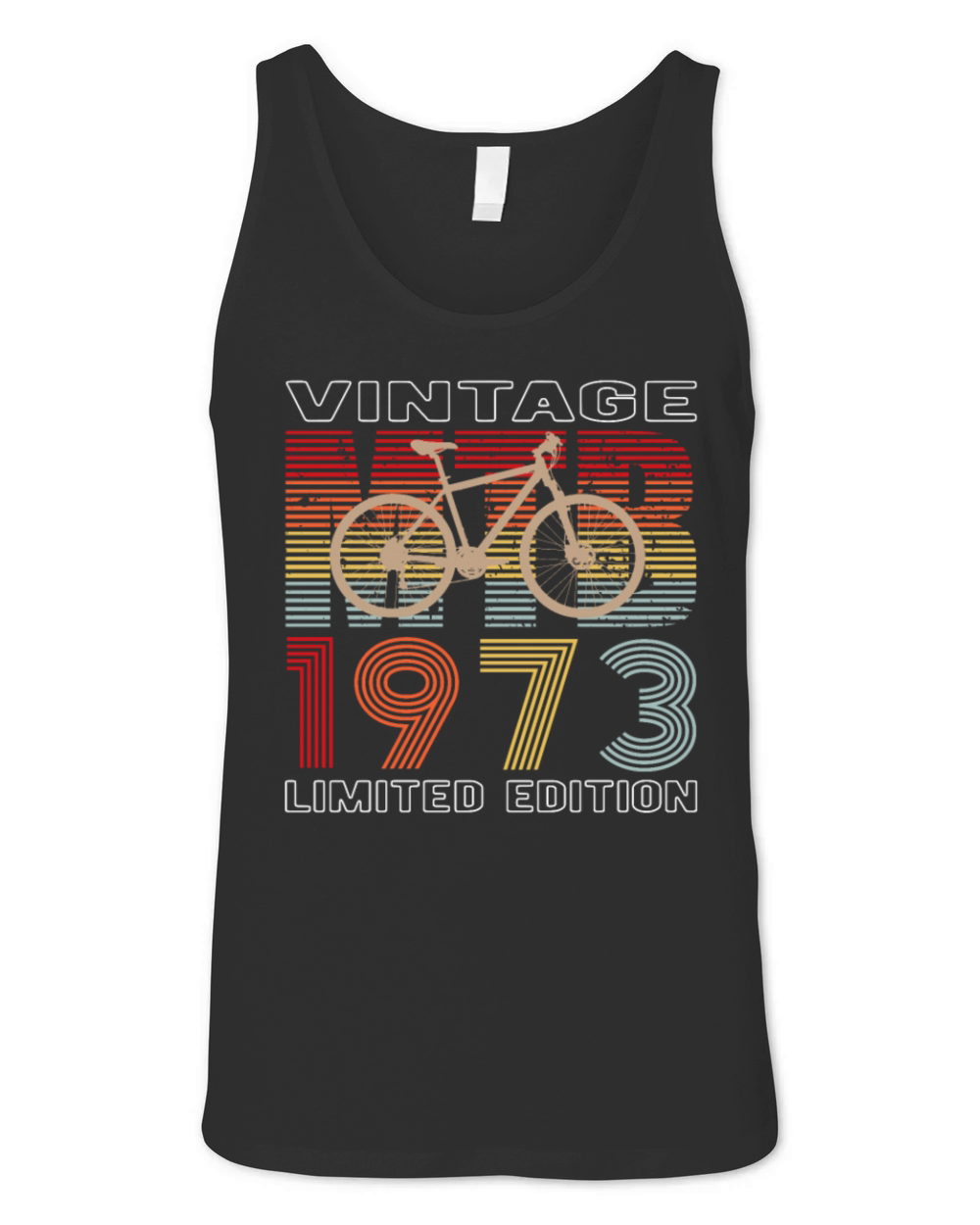 50 Birthday 1973 Vintage Retro Bicycle Cyclist Unisex Jersey Tank