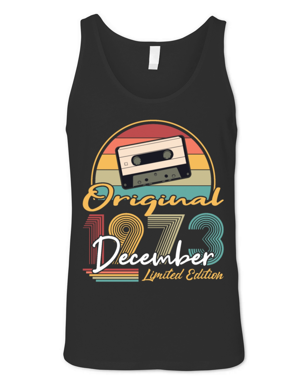 50th birthday december 1973 original 1973 Unisex Jersey Tank