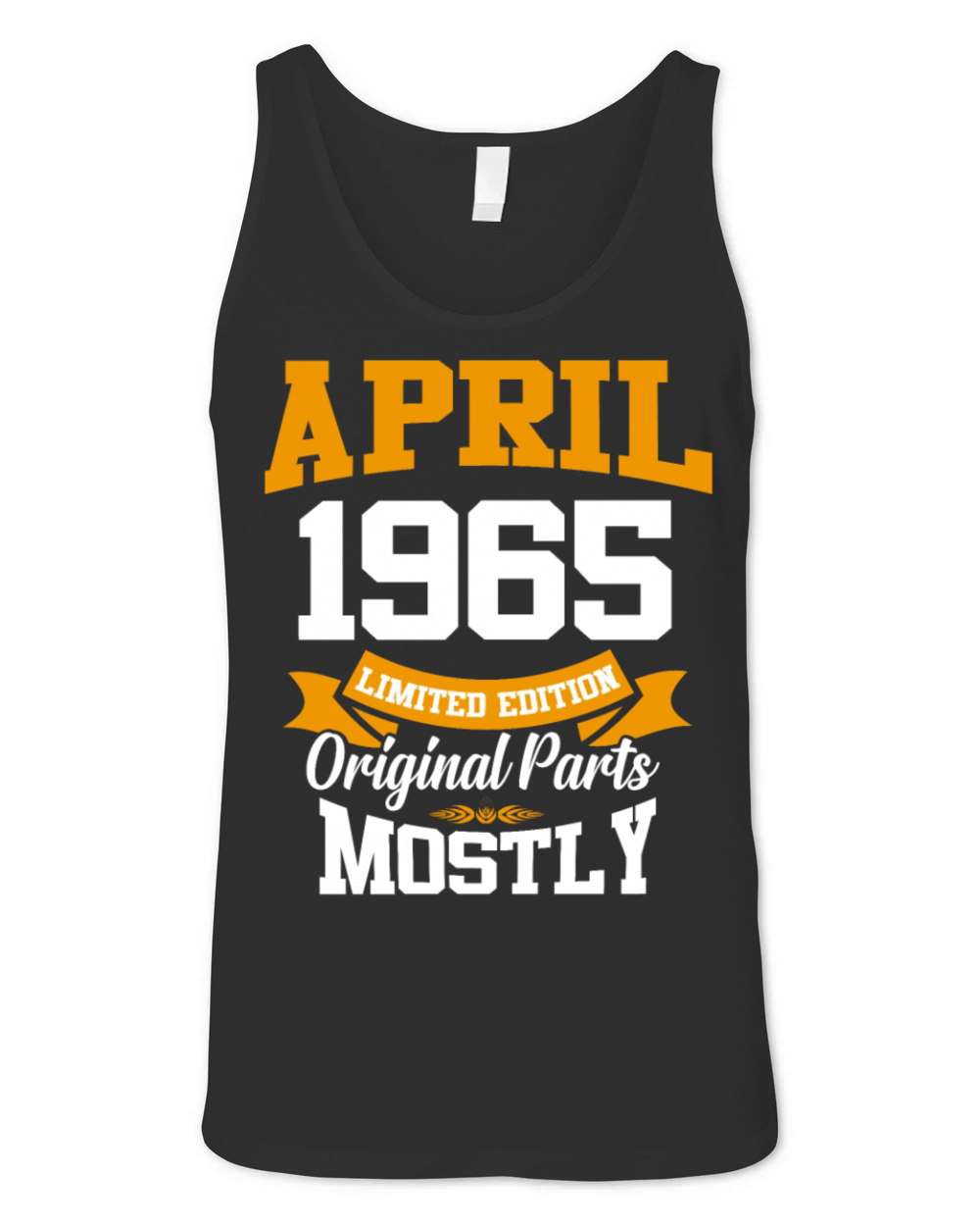 April 1965 Vintage Birthday Present Unisex Jersey Tank