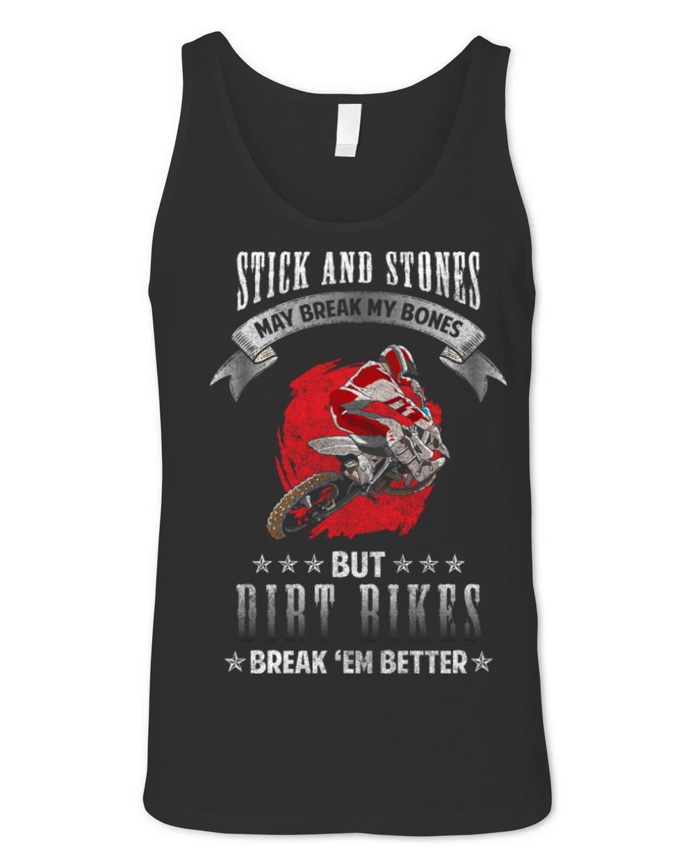 Dirt Bike Adrenaline Extreme Sport Fan Unisex Jersey Tank