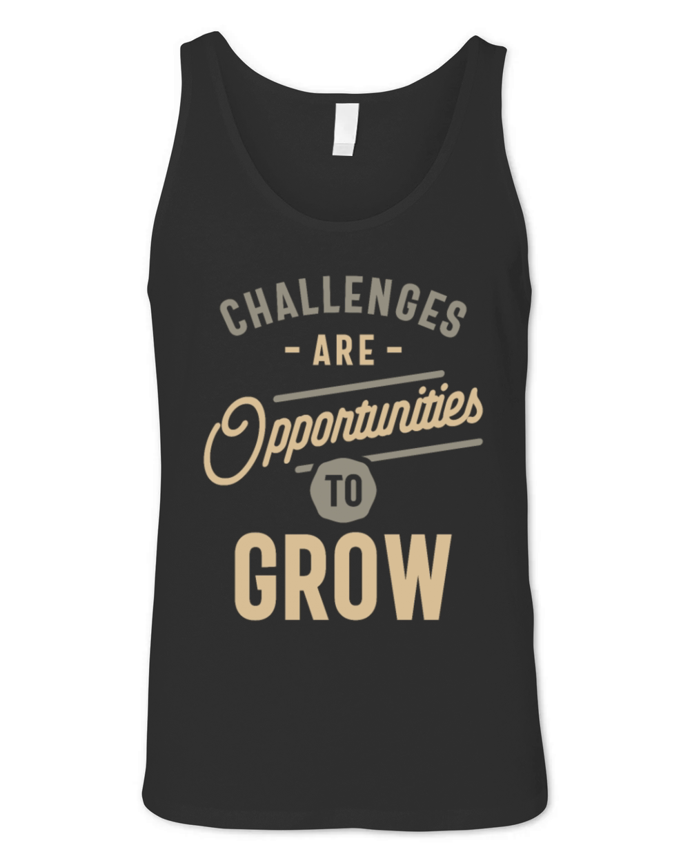 Growth Through Challenges - Motivational Quote Unisex Jersey Tank