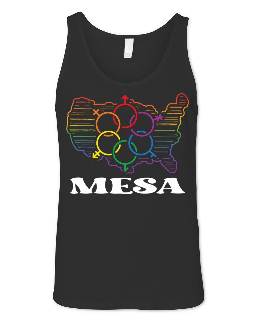 Mesa Pride Month Pride Flag LGBT Community LGBTQ F Unisex Jersey Tank