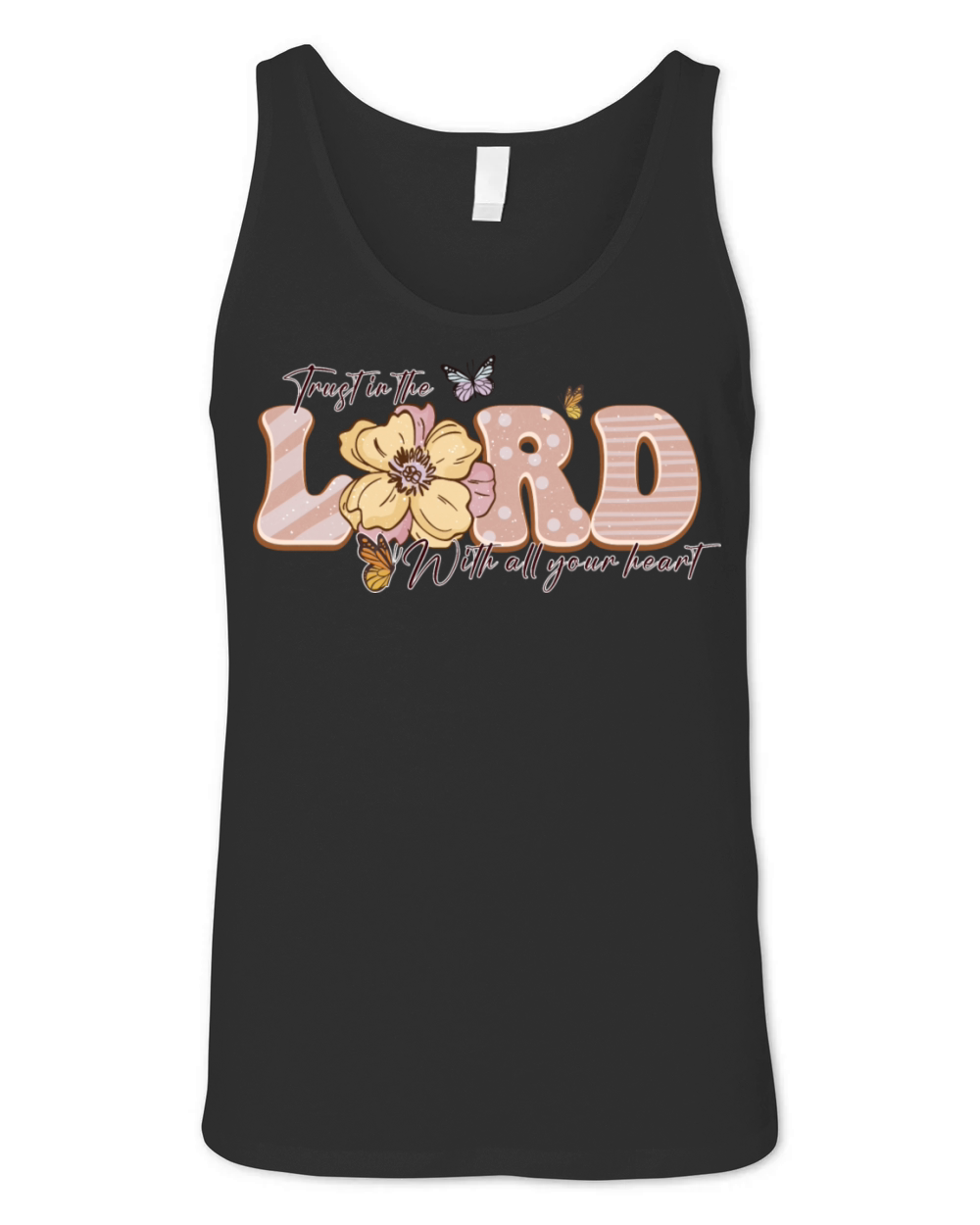 Trust in the Lord with all your heart Unisex Jersey Tank
