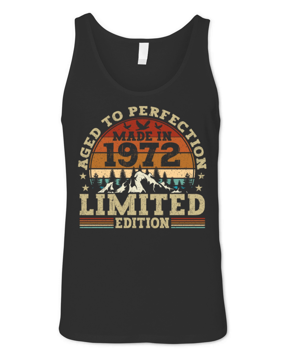 Vintage 1972 Retro Birthday Gift Unisex Jersey Tank
