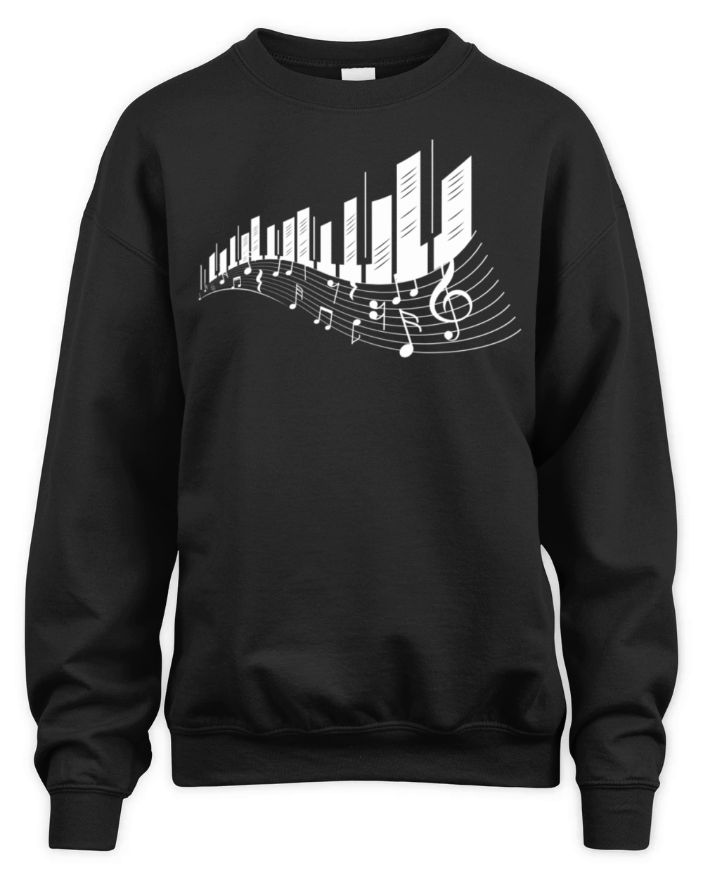 Piano Keys Art Vintage Musical Keyboard Piano Unisex Premium Crewneck Sweatshirt
