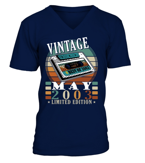 May 2003 20th anniversary vintage gift idea V-Neck T-shirt