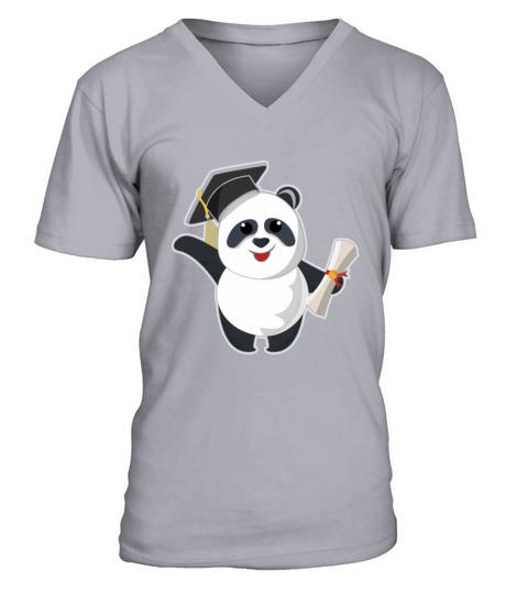 Panda Graduate Graduating 2023 Graduation V-Neck T-shirt