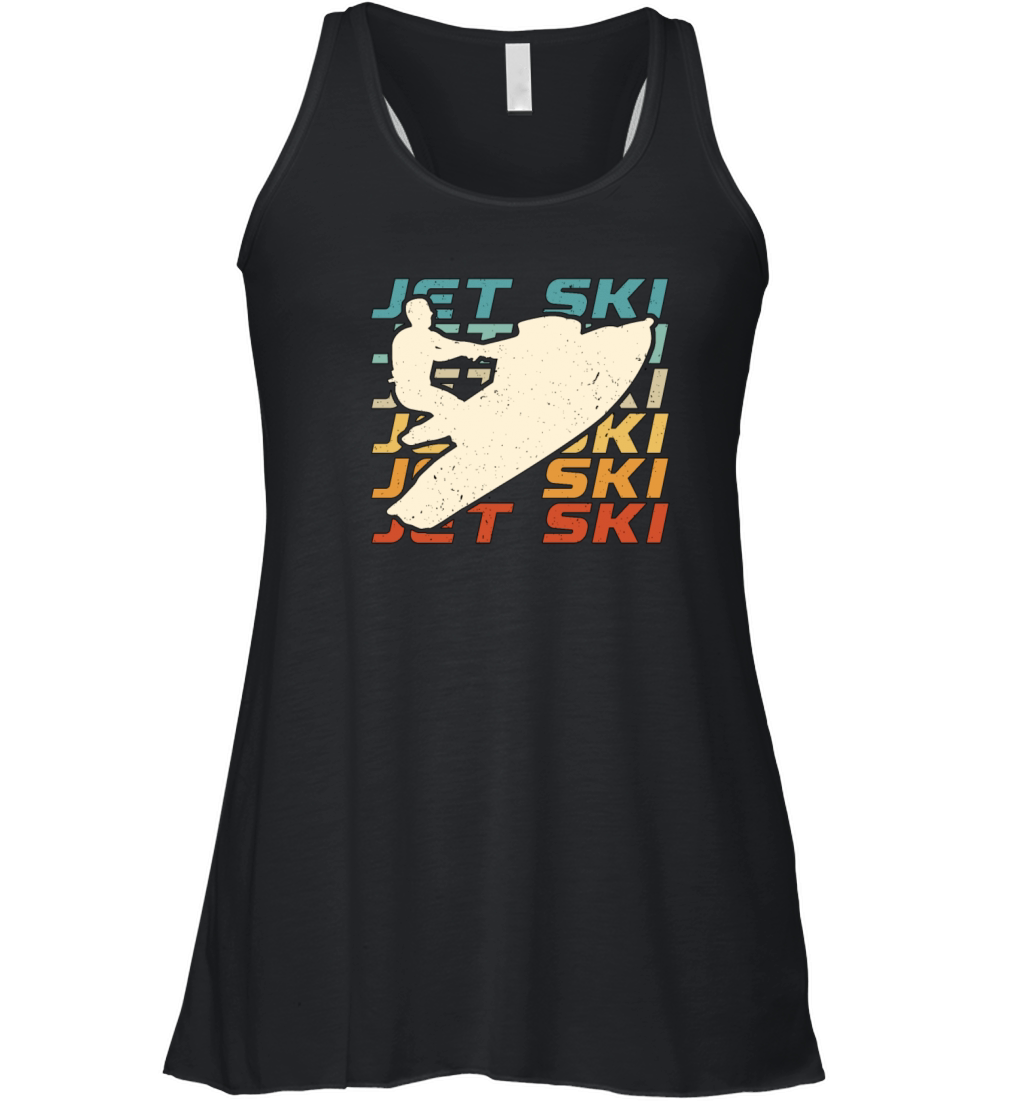 Jet Skiing Jet Ski Retro Water Sports Motor Boat Women's Flowy Tank Top