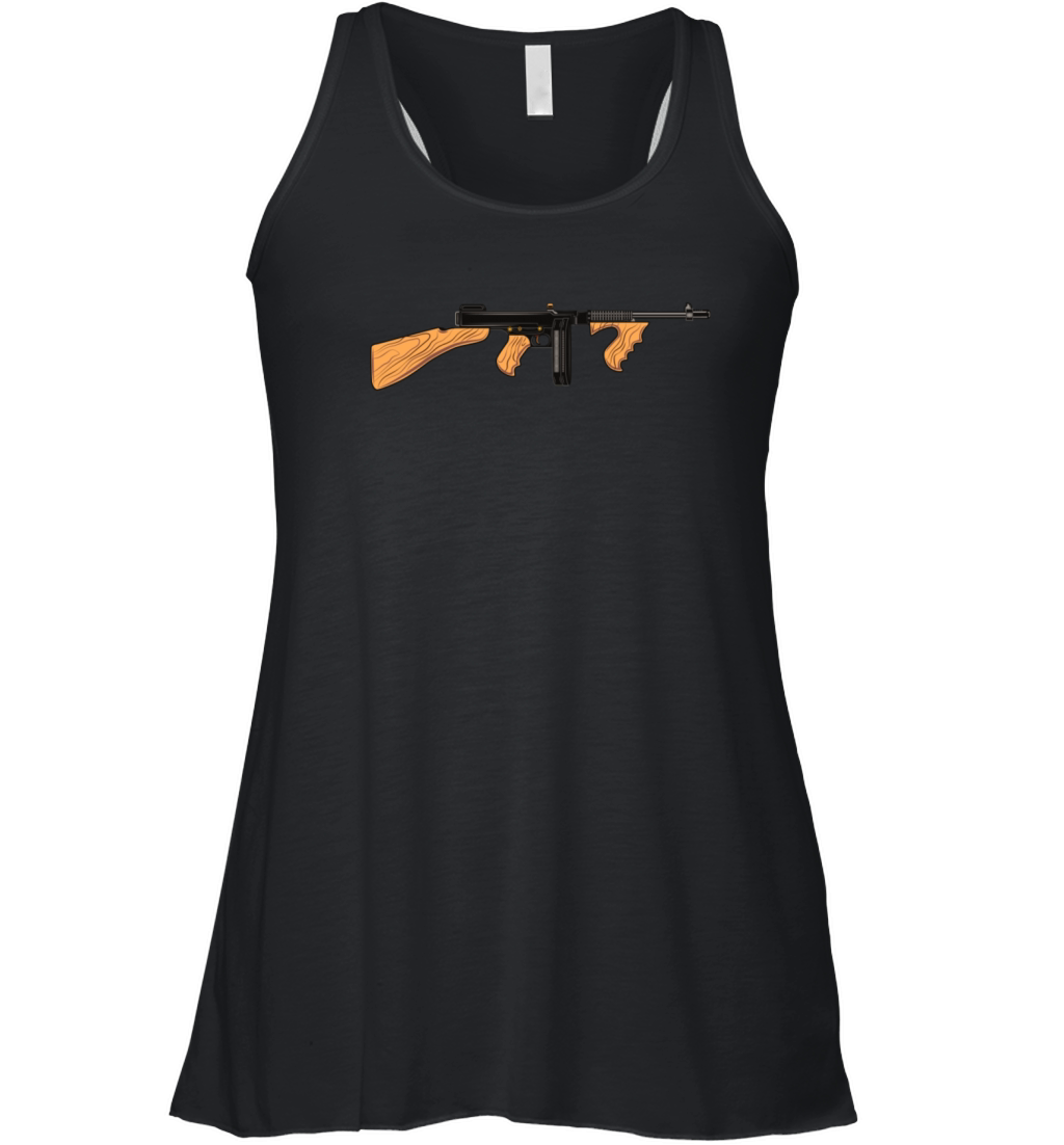 Thompson M1A1 Tommy Gun Gangster Vintage Tommy Gun Women's Flowy Tank Top