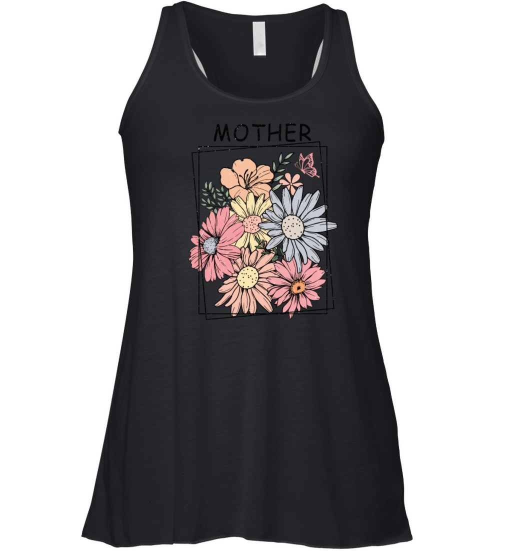 Unique Mothers day Mama Flowers Gift for Mom Women's Flowy Tank Top