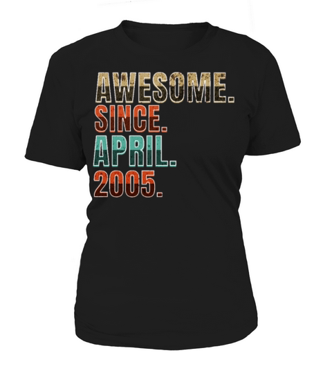 18 Year Old awesome Since April 2005 18th Birthday Women's T-Shirt