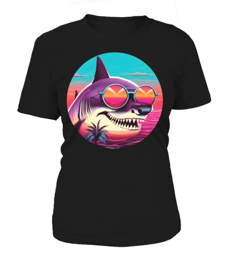 Retro Style 80s 90s Vintage Shark Lovers Women's T-Shirt