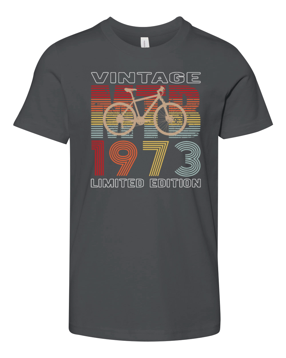 50 Birthday 1973 Vintage Retro Bicycle Cyclist Youth Unisex Jersey Tee