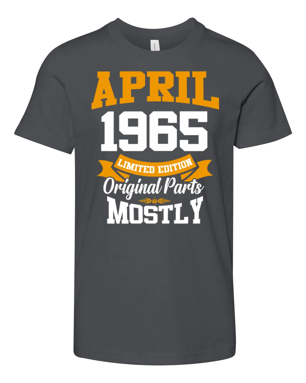 April 1965 Vintage Birthday Present Youth Unisex Jersey Tee