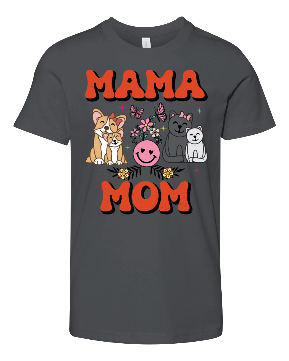Funny Mama Mom for Mothers Days Groovy Vintage Youth Unisex Jersey Tee