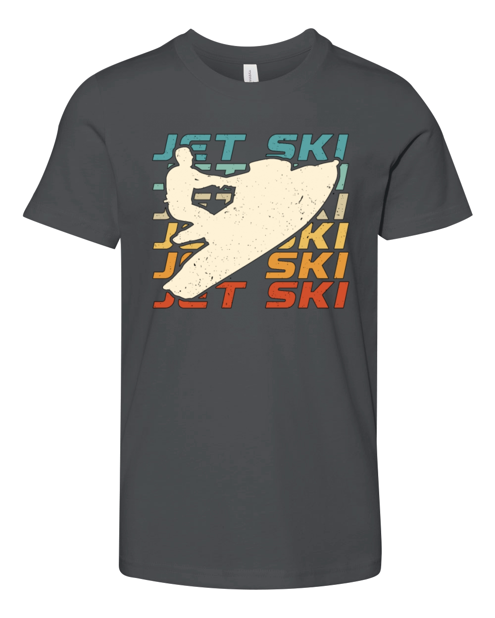 Jet Skiing Jet Ski Retro Water Sports Motor Boat Youth Unisex Jersey Tee
