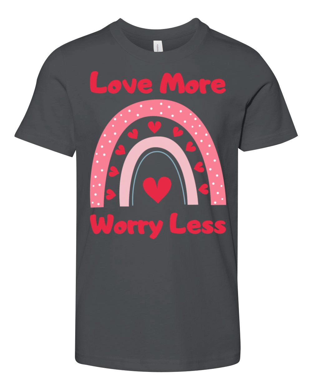 Love More Worry Less Youth Unisex Jersey Tee