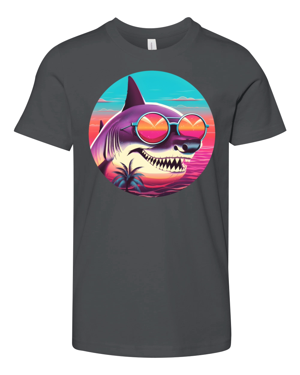 Retro Style 80s 90s Vintage Shark Lovers Youth Unisex Jersey Tee