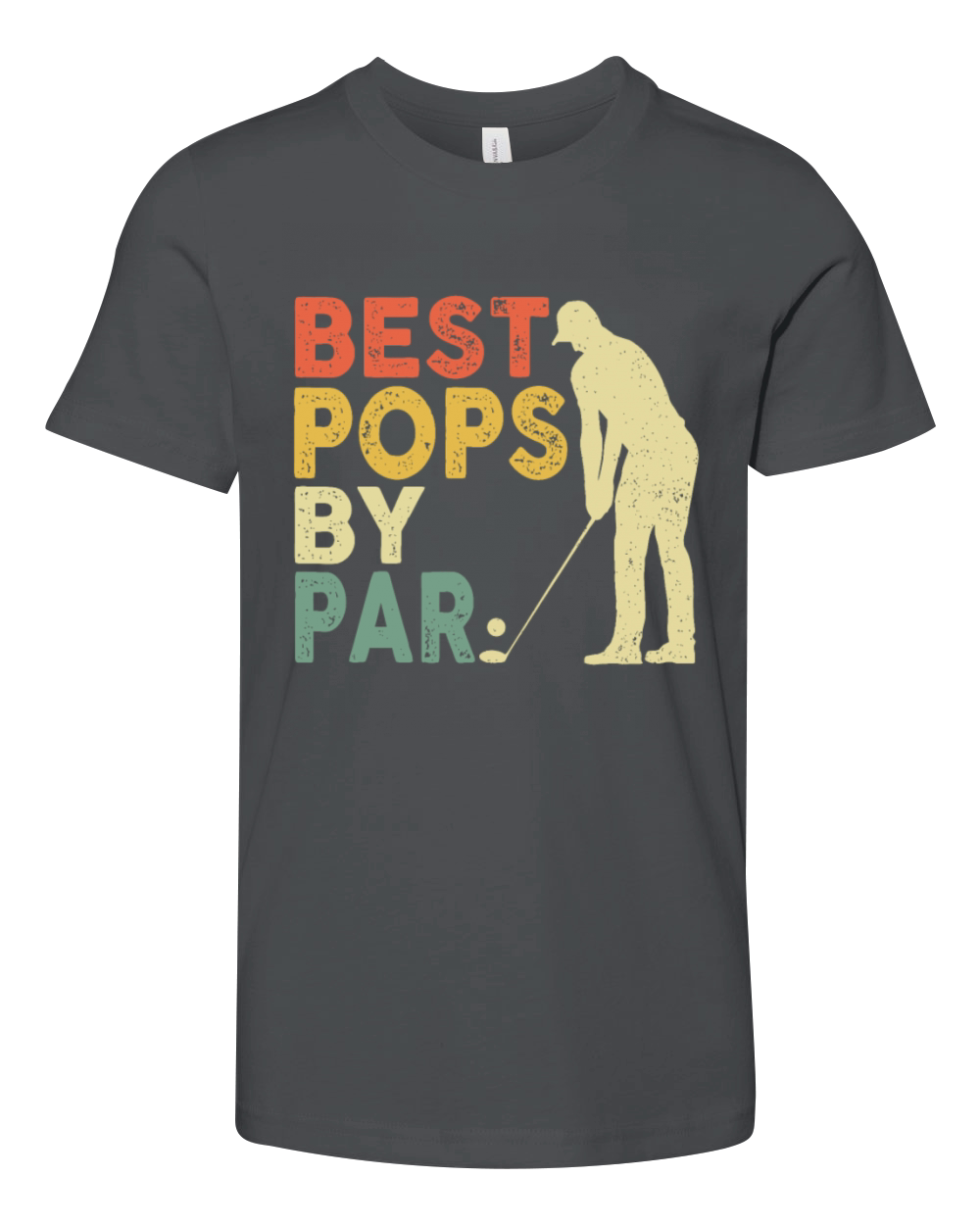 Retro Vintage Best Pops By Par Golf Fathers Day F Youth Unisex Jersey Tee