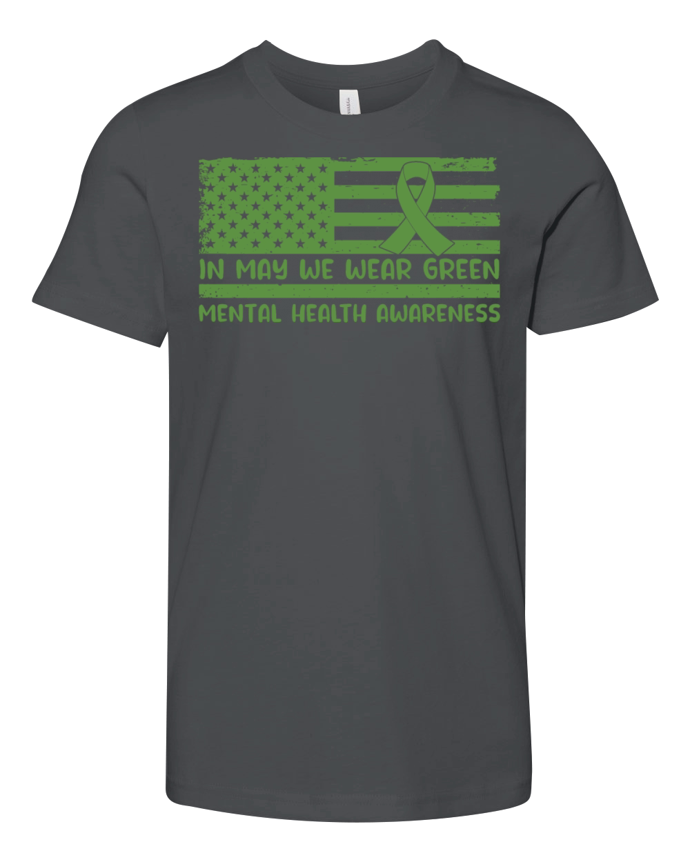 We Wear Green Mental Health Awareness Youth Unisex Jersey Tee
