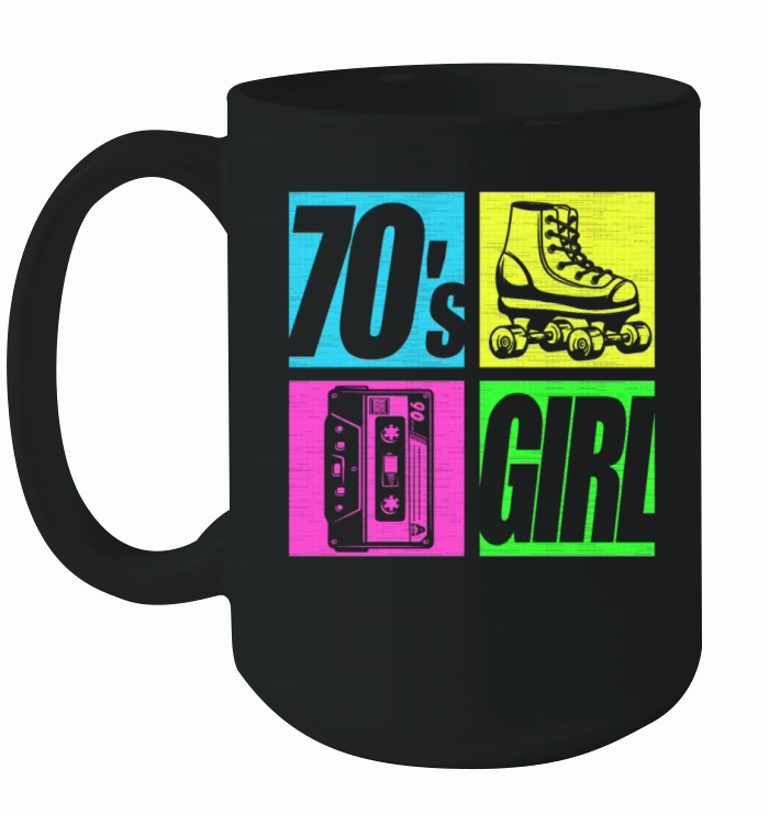 70s Girl 1970s Fashion 70 Theme Party Seventies Ceramic Mug