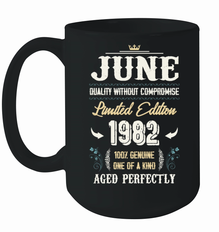 June 1982 Vintage Birthday Present Ceramic Mug