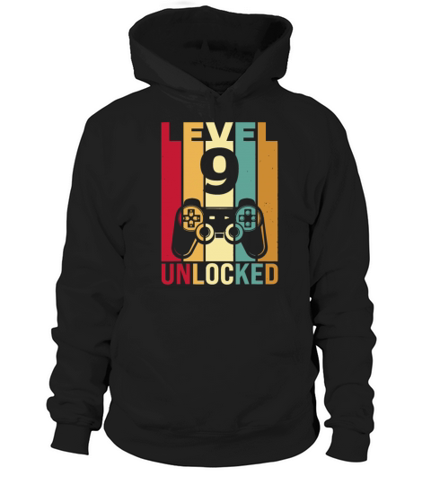 Ten 9yr 9 Birthday Boy Son Funny Gamer 9th Years O Hoodie Unisex