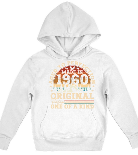 Original 1960 Vintage Vintage Birthday Retro Kids Hoodie