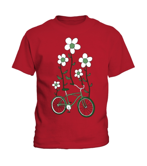 bike flowers shirt Kids T-Shirt