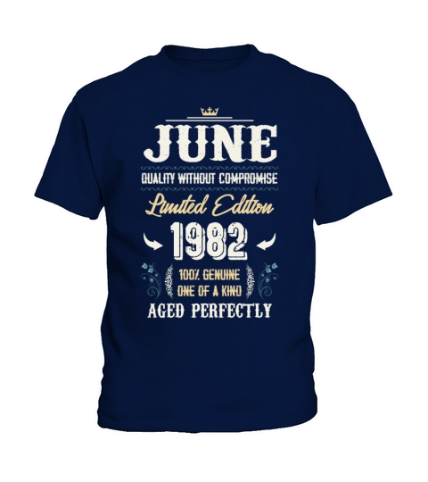 June 1982 Vintage Birthday Present Kids T-Shirt