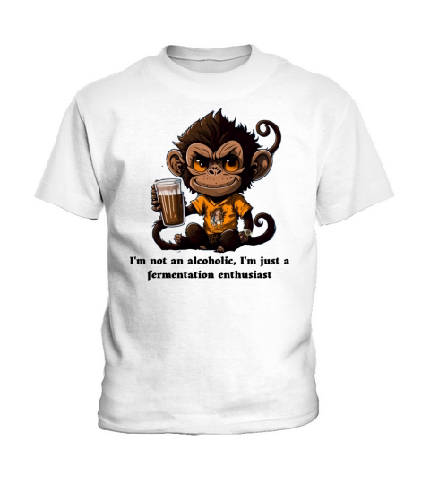 Monkey drinking Kids T-Shirt