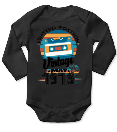 Birthday May 1973 Long Sleeve Baby One-Piece