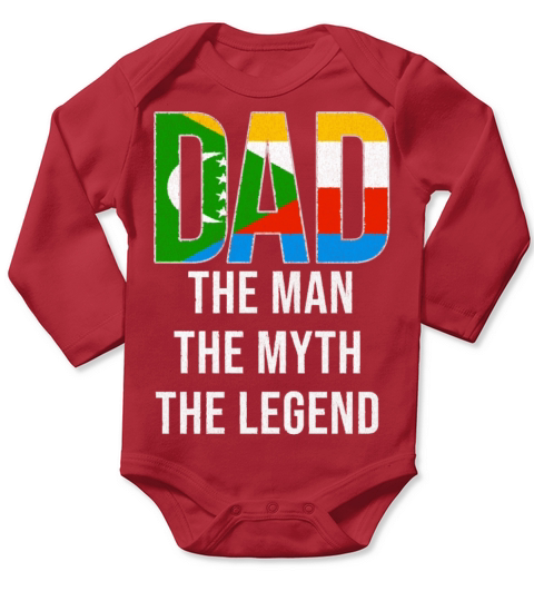 Comoros Dad Fathers Day Long Sleeve Baby One-Piece