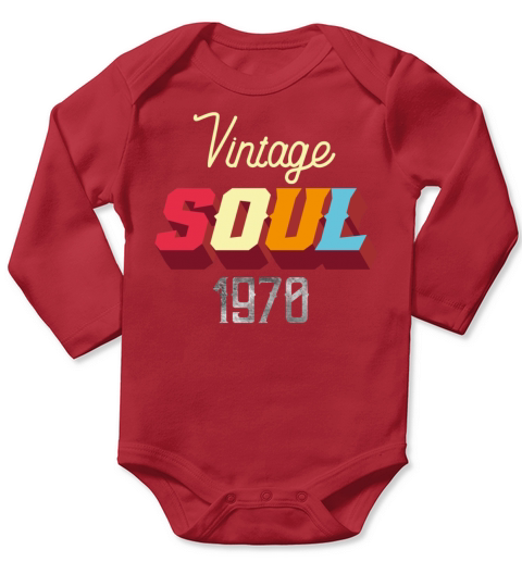 Vintage Soul 1970 Long Sleeve Baby One-Piece