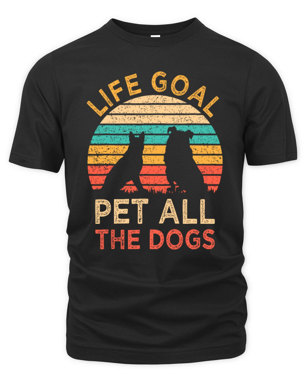 Life Goal Pet All The Dogs Funny Vintage Dog Lover Organic Unisex T-shirt