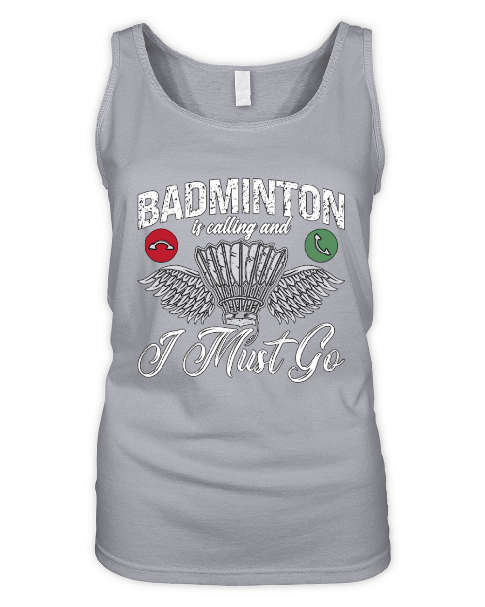 Badminton Is Calling And I Must Go Shuttlecock Organic Women's Tank Top